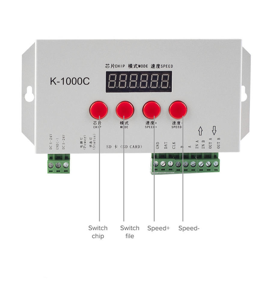 K-1000C RGB DMX LED Controller Digital For Stage Lighting Control