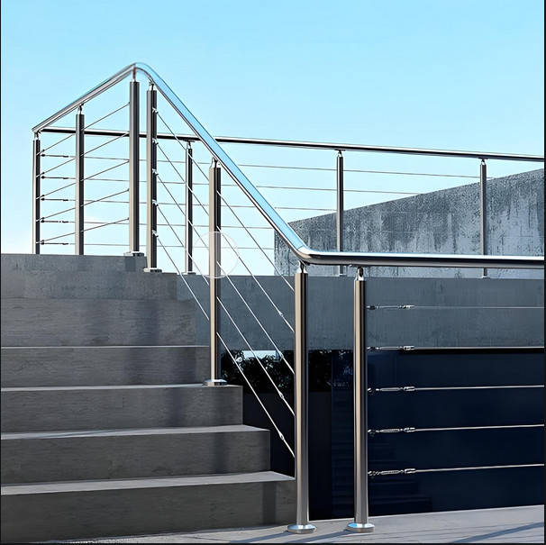 Customizable Modern Stair Railing Stair Banisters With Anodized Metal Finishes