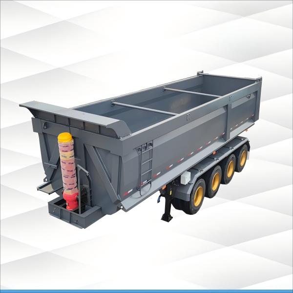 4 Axle 60 ton transport coal ore sand bauxite manganese marble rock steel building material end dump back Tipper Semi Trailer