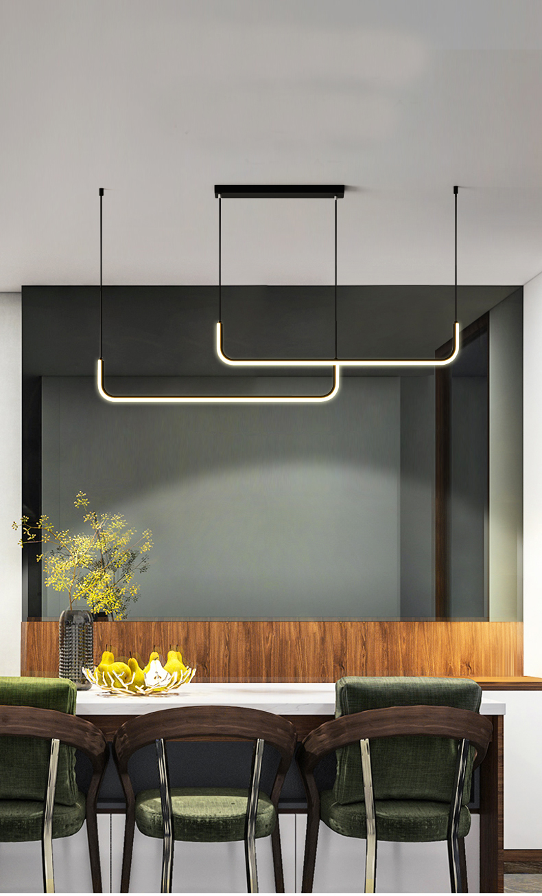 Modern Kitchen Island Chandelier Living Room Black minimalist designer Chandelier (WH-MI-398)