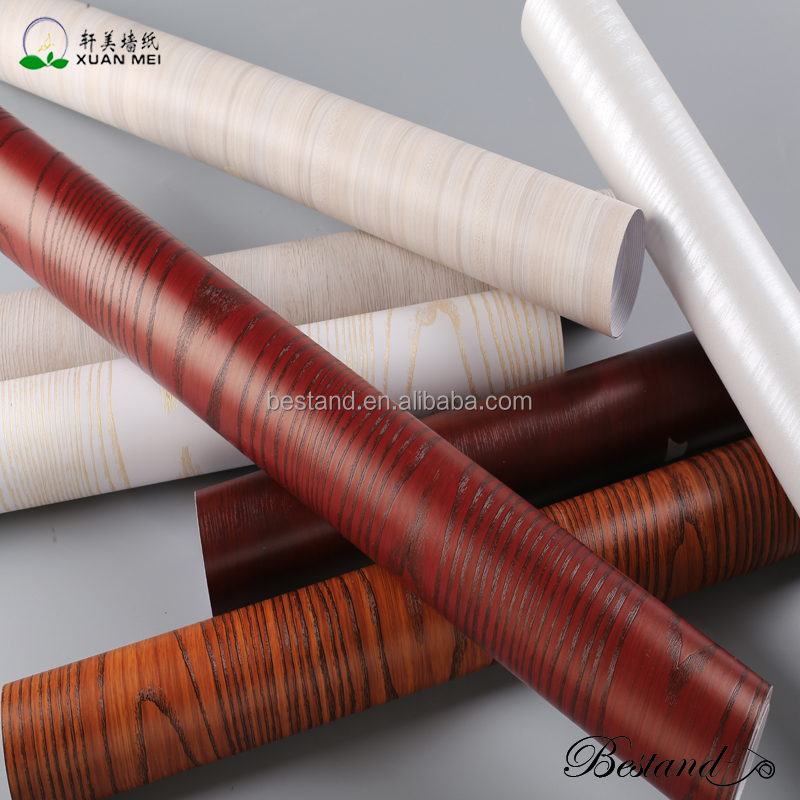 Removable Wood Wall Paper Decor with Vintage Wood Decorative Film Peel and Stick Wallpaper