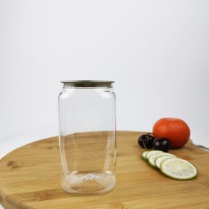  350ml Plastic Food Container Jars Square With Easy Pull Cover Manufactures