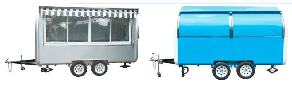 Outdoor Burger Factory Catering Mobile Fast Food Trailer With Stainless Steel Kitchen