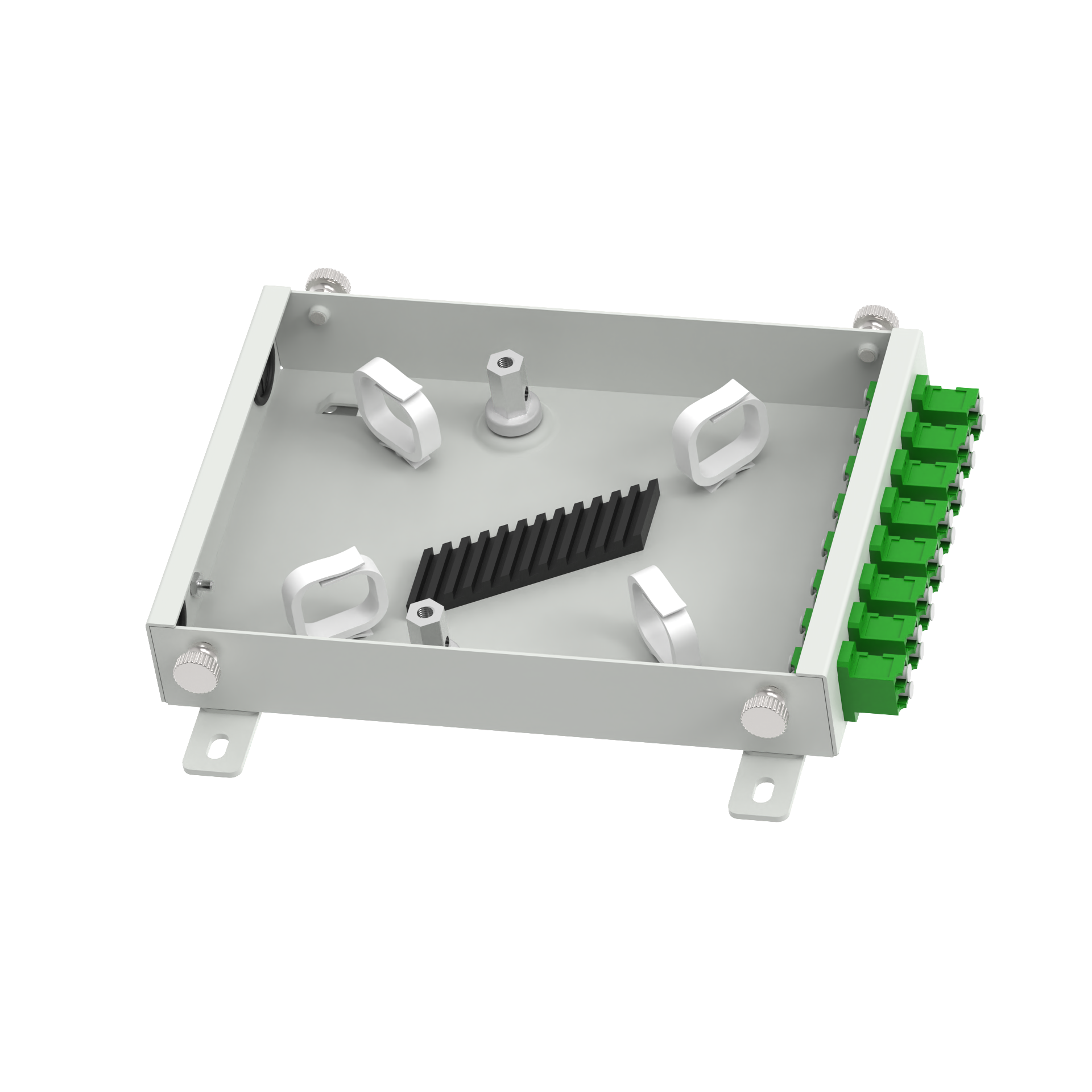 8 Cores Fiber Optic Terminal Box for Network and FTTH Distribution in Cold Rolled Steel