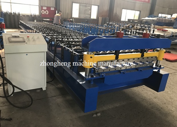 Colored Steel IBR Corrugated Roofing Sheet Roll Forming Machine With Delta PLC Control 30m/min