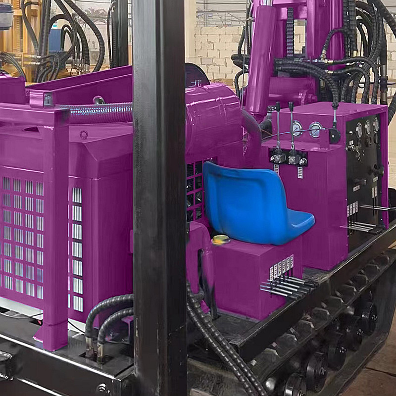 Hydraulic Borehole Drilling Machine Yunnei Engine Crawler Water Well Drilling Rig 4800 KG