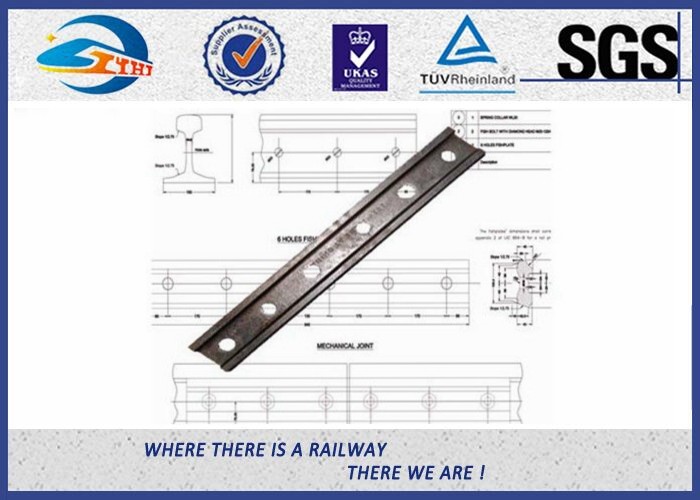 Customization Railroad Joint Bars Splice Bar Angle Bar For Light / Heavy Rail
