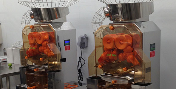 High Output Industrial Orange Juice Extractor With Automatic Feeder For Restaurant