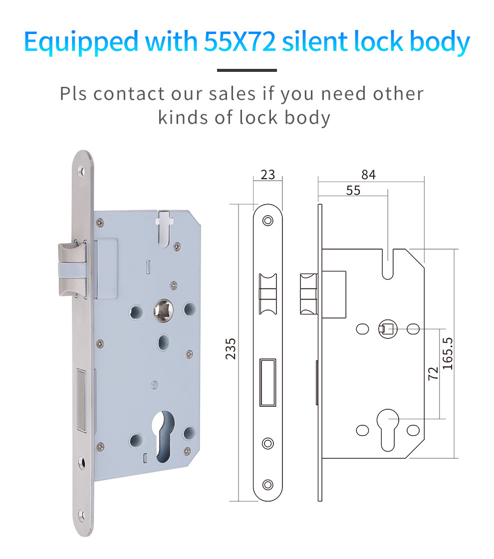 Hot Selling Indoor Smart Fingerprint Door Lock With Silent Lock Body Keyless Entry Home with Your Smartphone