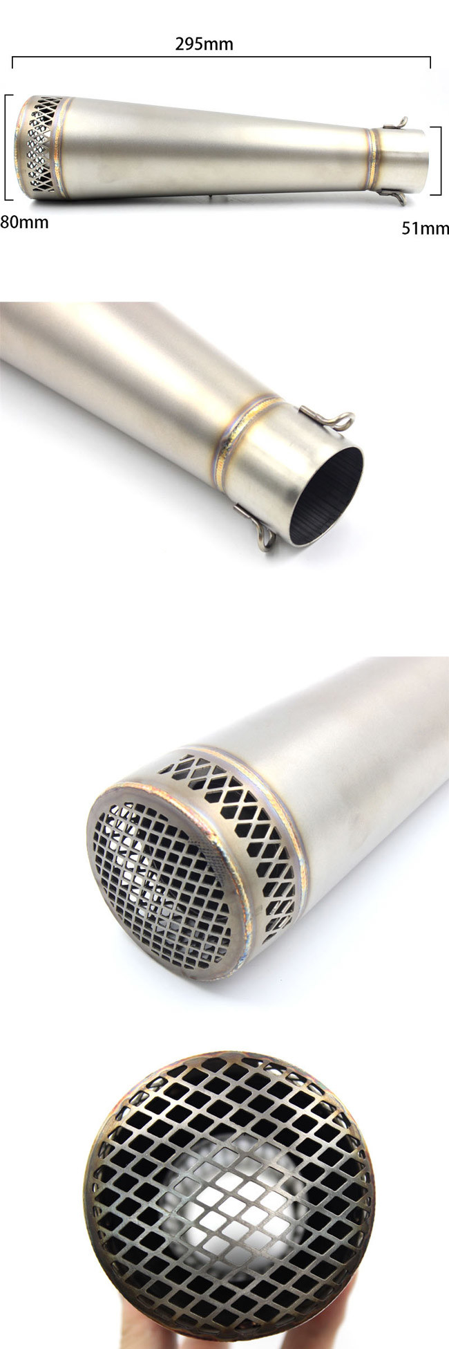 Customs OEM Titanium Motorcycle Exhaust Muffler Repair Retro For Kawasaki
