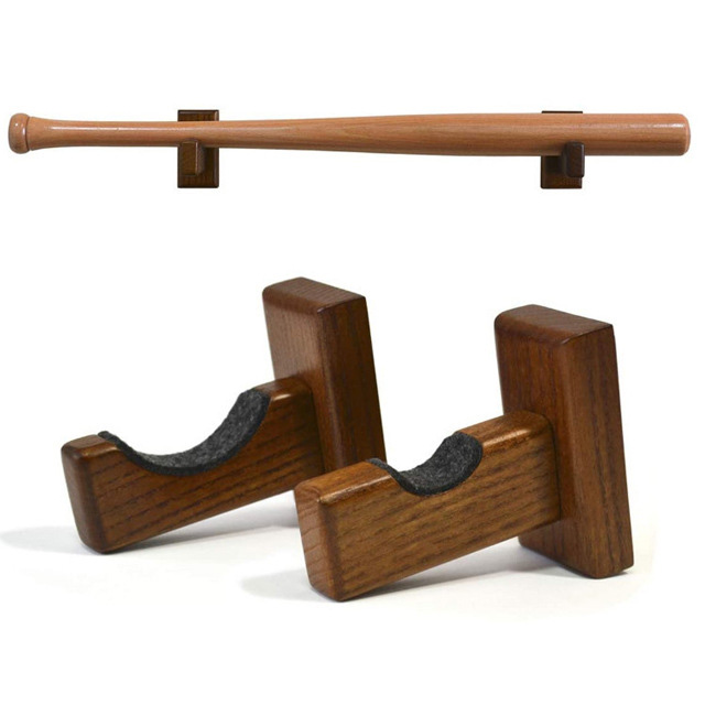 Wooden Wall mounted Base ball bat Rack Baseball Bat Display Case, Sturdy Baseball Bat Stand Display Holder, Horizontal Rack