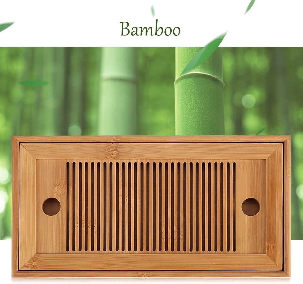 ODM Chinese Bamboo Wooden Tea Trays With Drain Solid Natural Nanzhu