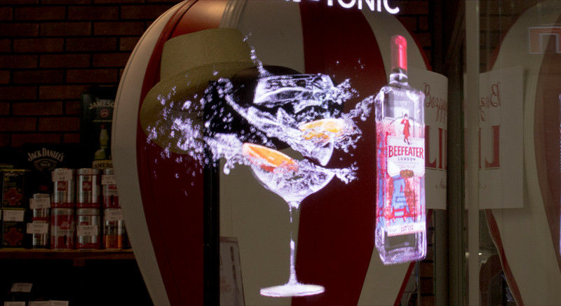 Kino - Mo 3D Holographic Display Fixed Installation 60 x 60 Cm With Black Color