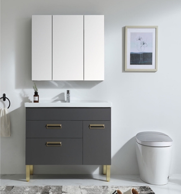 Modern Bathroom Vanity Combo with Waterproof Function and Customized Plywood Carcase