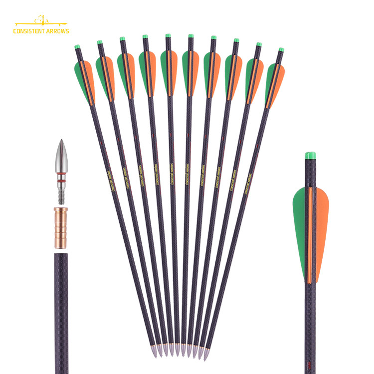 3k Crosswoven Fiber (.204",5mm) Spine 250/3000/350/400/500 Hunting Arrows For Turkey And Deer Hunting Season