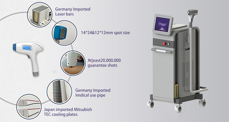 Diode Body Hair Removal 808nm 755nm 1064nm Laser Depilation Machine
