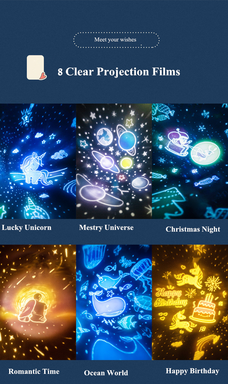 Bunny Star Night Light Projector Night Light Star Projector For Kids Baby Room Romantic Bunny Projection LED Night Lamp
