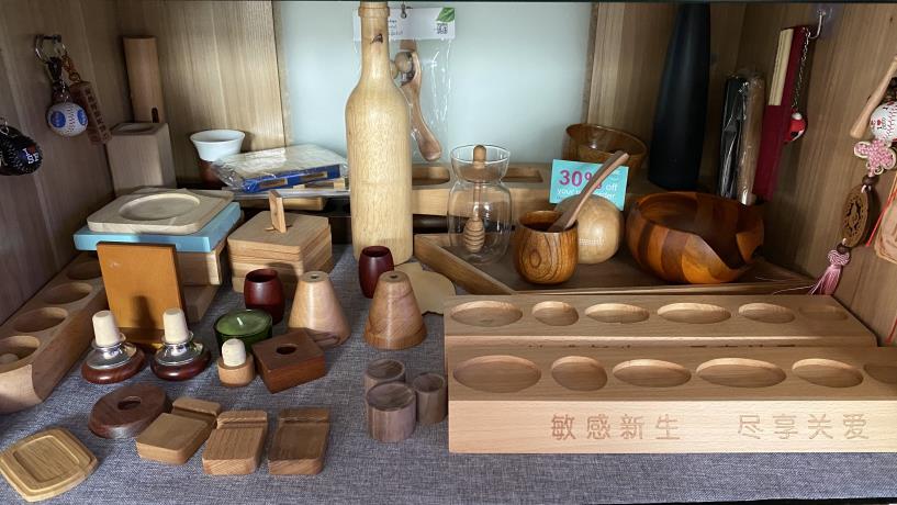 0.5L - 1L Wooden Food Container Travel Modern Glass Candy Jar