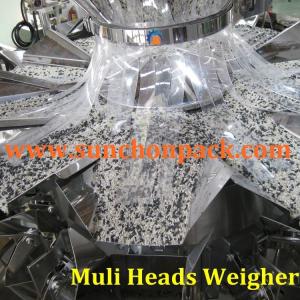 Multihead Weigher Automatic Ice Cube Packing Machine Simultaneous Control