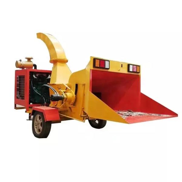 Industrial electric wood log chippers heavy duty mobile round wood log chipping