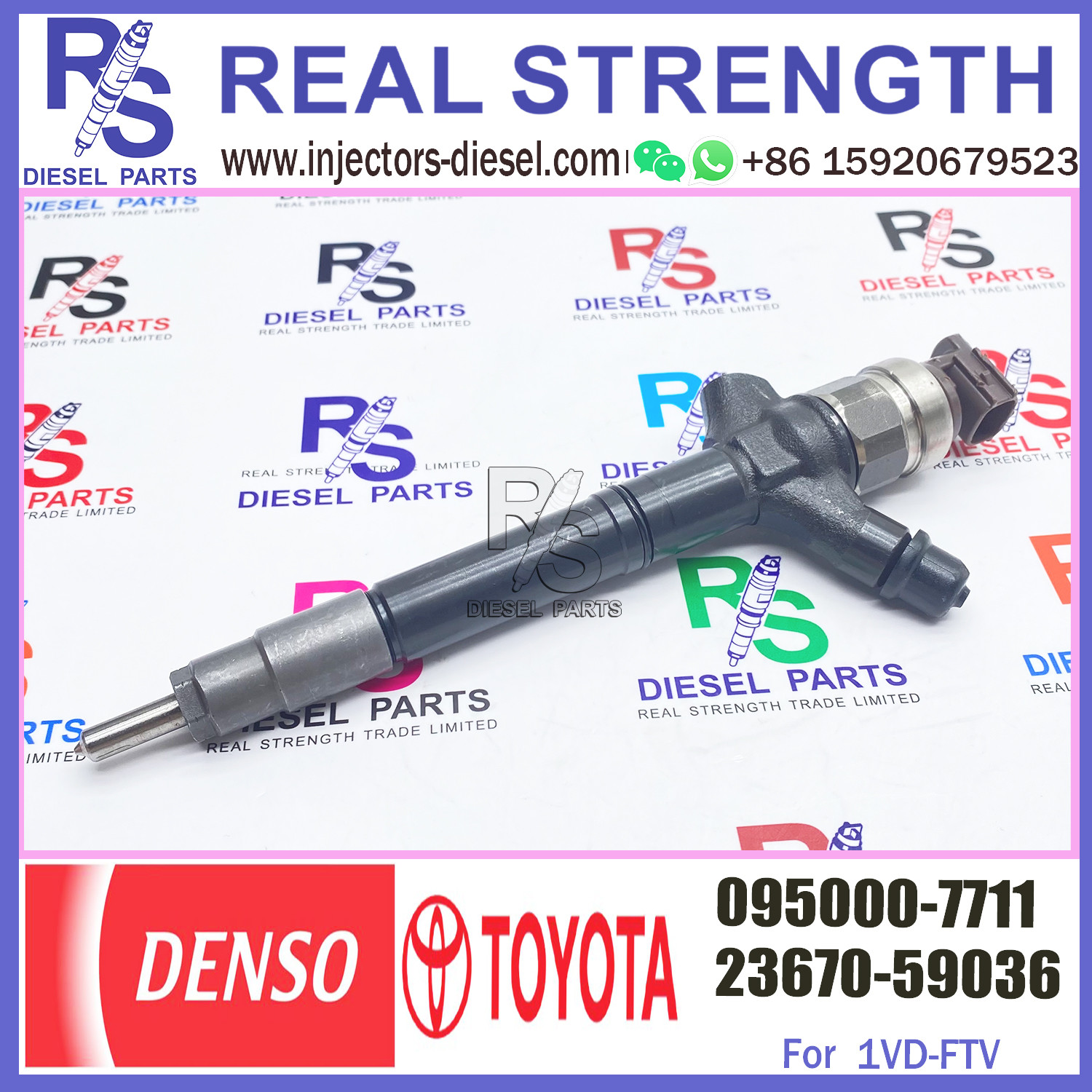 Diesel Common Rail Injector 23670-59035 095000-7711 For Land Cruiser 1VD-FTV