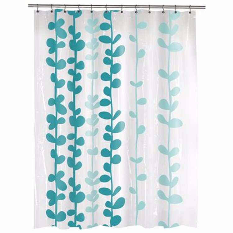 Water Repellent PEVA Plastic Shower Curtains Anti Bacteria With Magnets