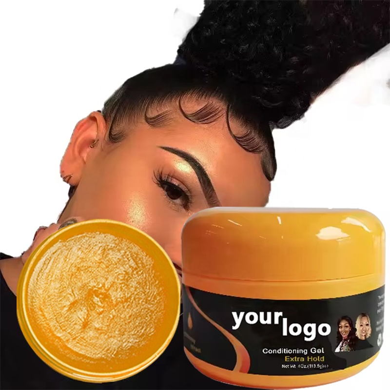 Multi colors customize 4oz hair shine jam Edge Control for All types of African Hair