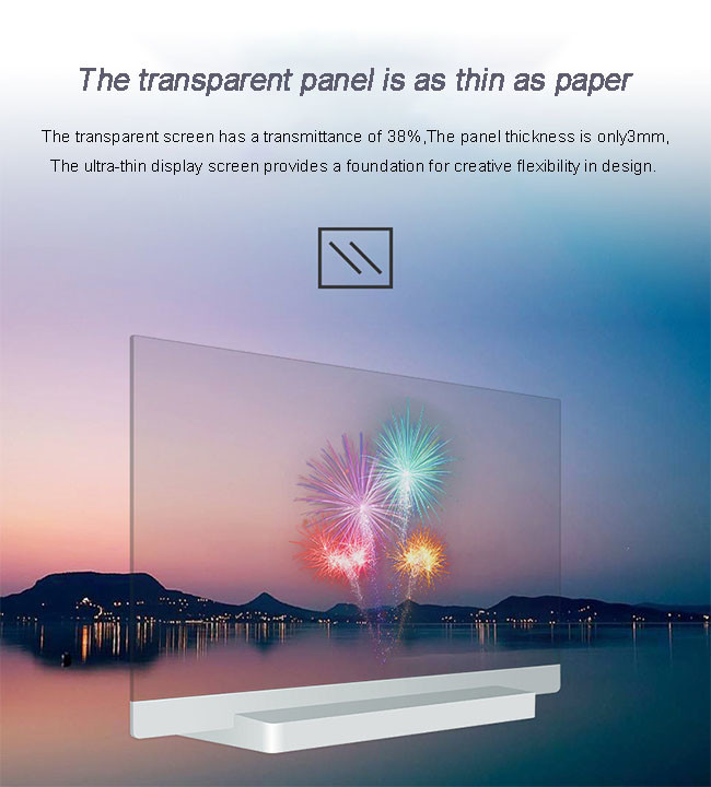 See Through OLED Screen Android Transparent Digital Screen Interactive