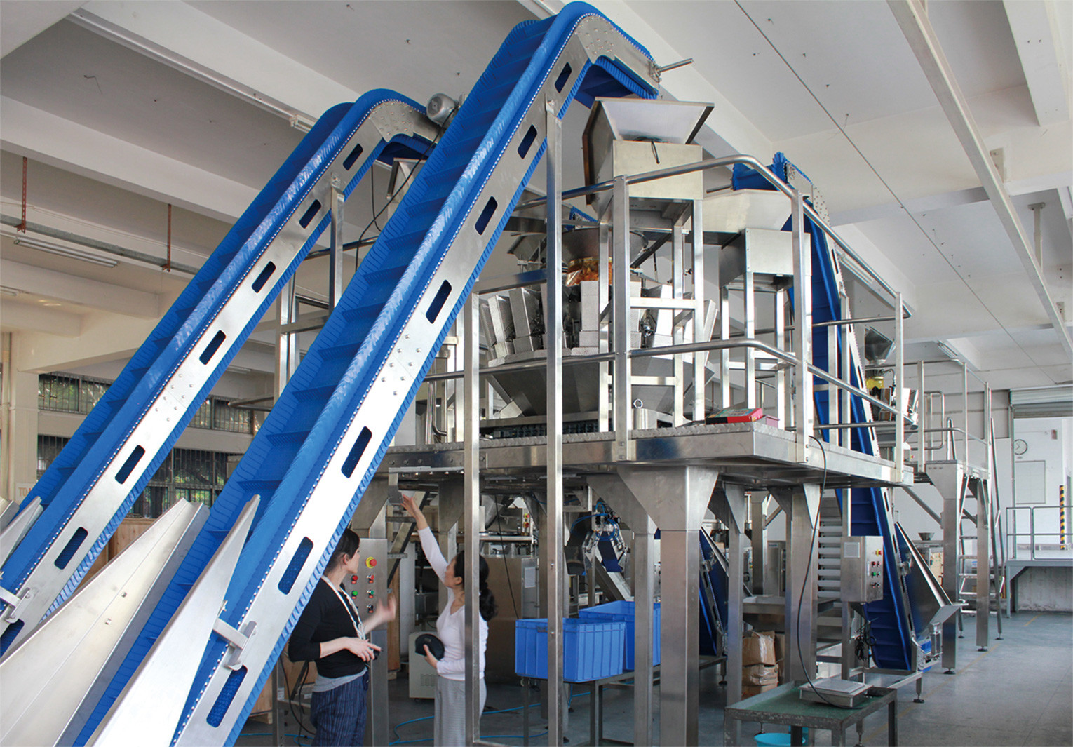 Grain Multihead Weigher Machine With 10'' Touch Screen Automation Packaging