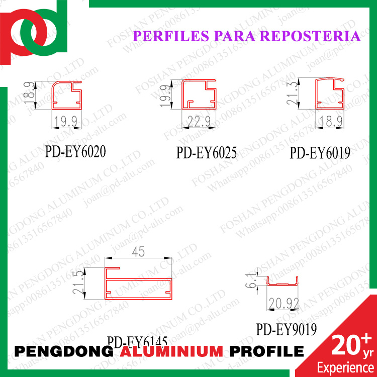 Serie 3825 T5 Sliding Window Economic Aluminum Profiles