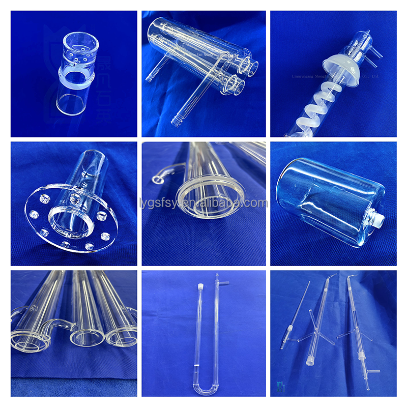 Customized High Purity Transparent Polished Clear Glass Tube Furnace