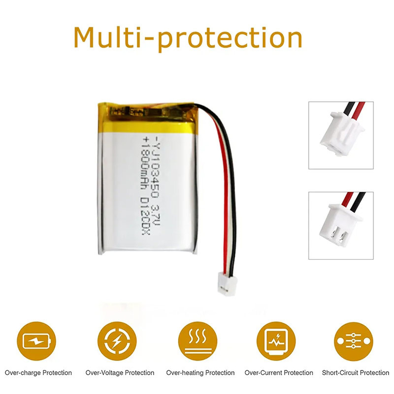 LiPo Lithium Polymer Battery 3.7 V 1500mAh For Camping And Outdoor Gear