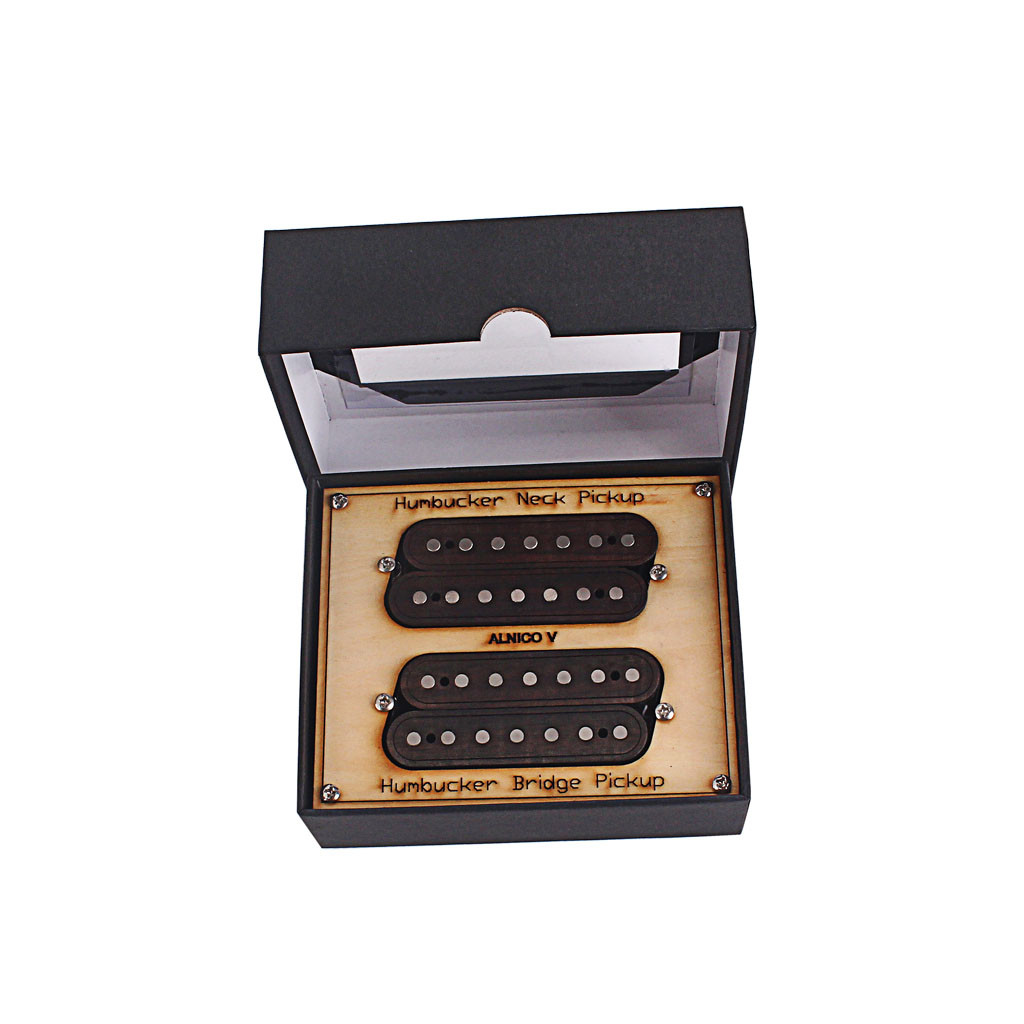 7 Strings Humbucker Pickups Alnico V Double Coil Pickup Set Staggered Rosewood Electric Guitar with screws