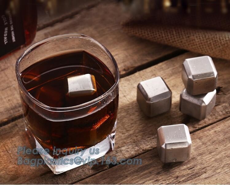 Bar accessories recyclable stainless steel whiskey ice cube stones, Stainless Steel Ice bar cooler, steel bar cold fresh