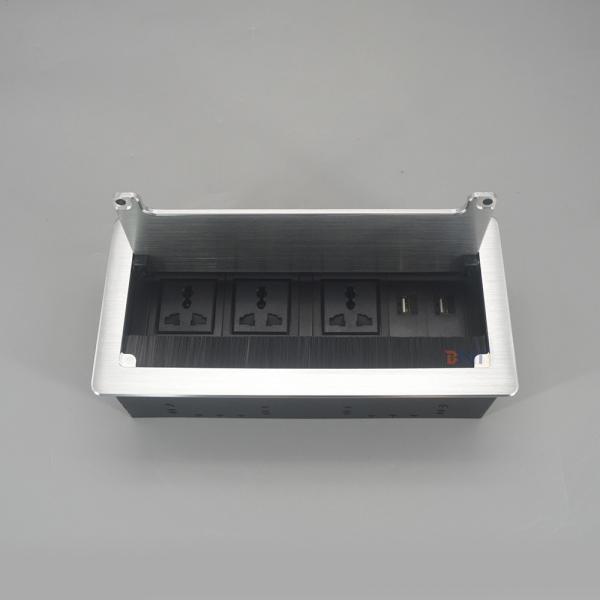 Office Furniture Brush Cover Desktop Socket Aluminum Alloy Plate Conference