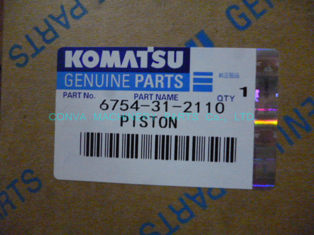 Cast Iron Cylinder Liners 6d107 Komatsu Diesel Engine Parts 6754-31-2110