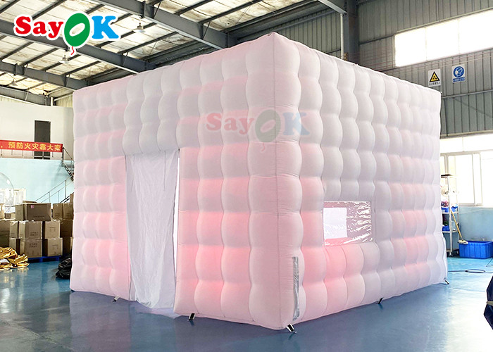 Air Inflatable Tent Airproof LED Outdoor Inflatable Tent Cube 5x5x3.5mH For Party Event