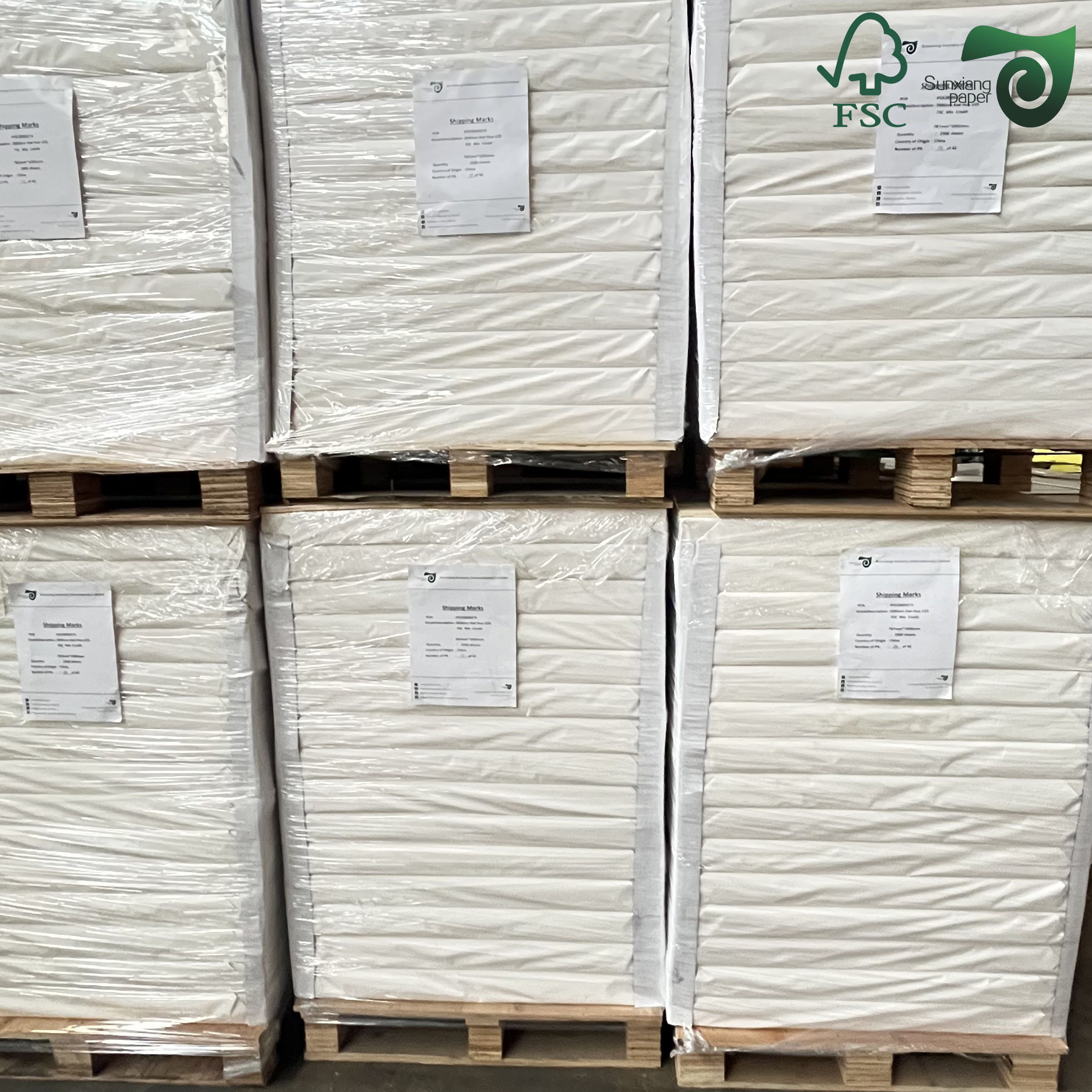 FSC Certified 350gsm Food Safe White Cardboard With One Side Coating