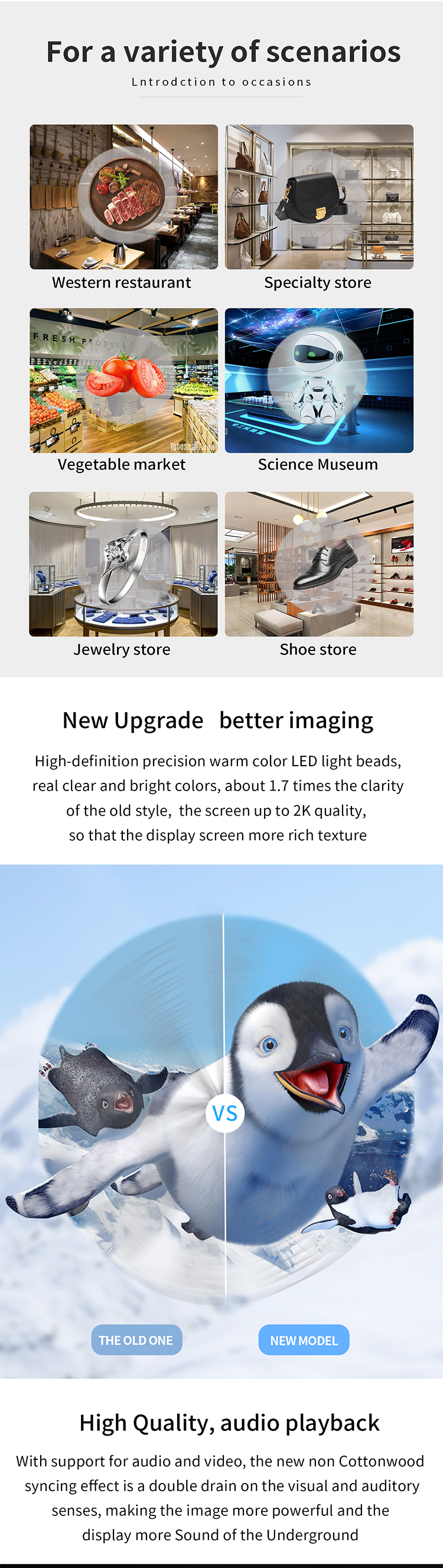 OEM 2024 60cm 4 Blades 3D Hologram Display Fan for High Brightness Holographic Display