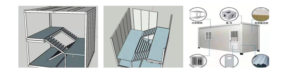 Foldable Extendable Prefab Container House Mobile Solar Accommodation For Warehouse