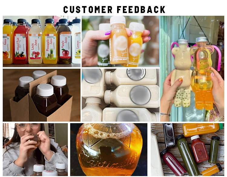 Juice Round Bottle Plastic With Lid Packing Bottles For Juice Pet Plastic Juice Bottles