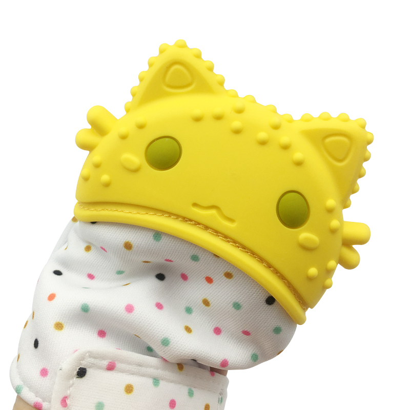 Baby Shower Gift Pain Relief Teething Mitt BPA Free Silicone Safe Food Grade Teether Glove Unisex Prevent Scratch Mitten