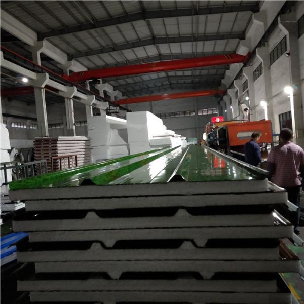 14kg beautiful green eps sandwich roof panel 1050-50-0.426mm wood grain steel