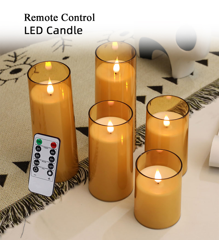 Yellow Light LED Pillar Candles For Home Decoration Battery 2 X AA Battery Occasion Other