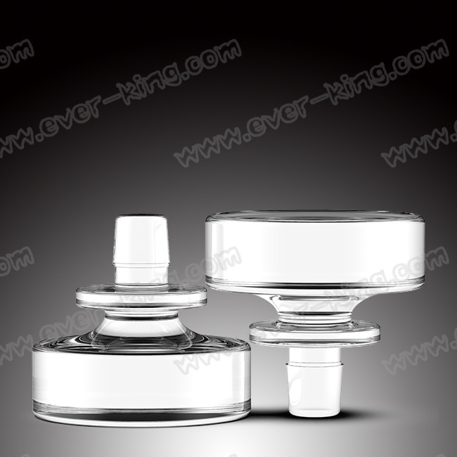 High End Super Flint Glass Bottle Cap For Luxury Liquor