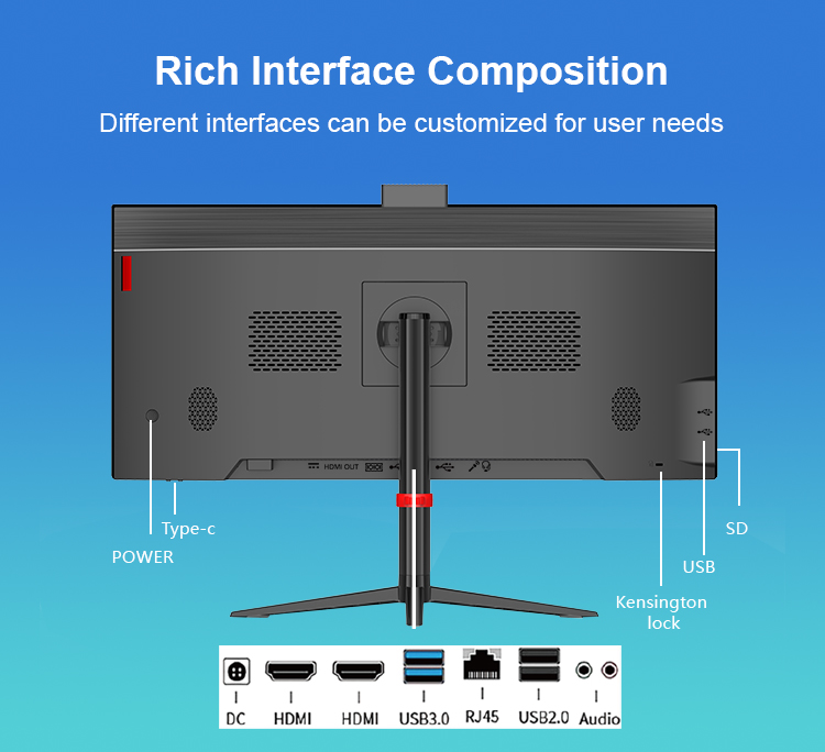 Business and Gaming All-in-one PC with Core i3/i5/i7 CPU 1920*1080 HD Widescreen Windows 10