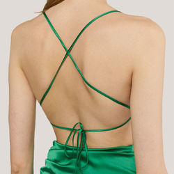 Girls Backless Dress Elegant Customized Satin Mini Dresses for Women