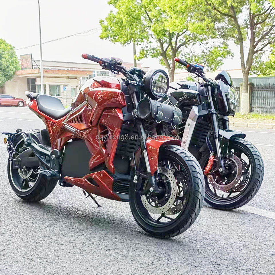 Customized 72v 3000W 5000W Electric Racing Motorcycle with Disc Brake and Water Cooling