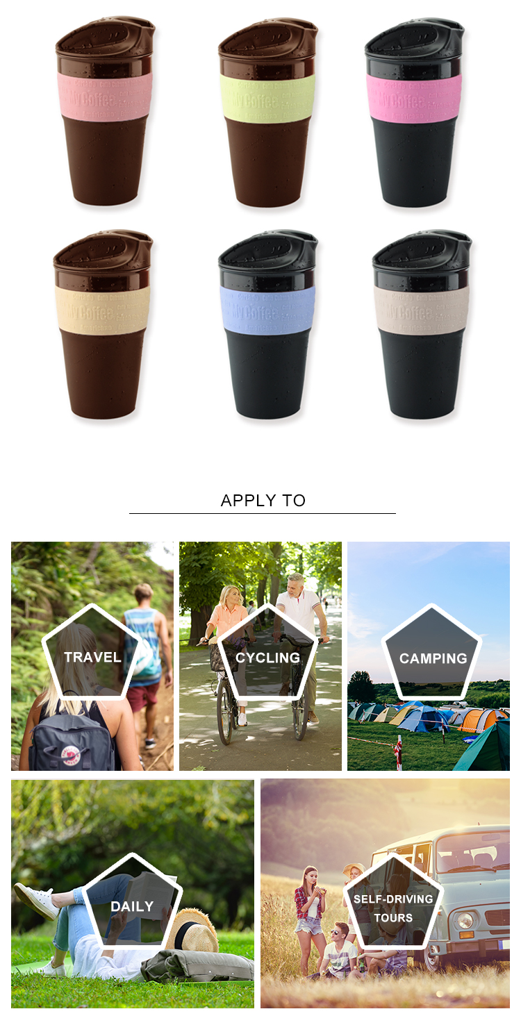 Biodegradable Reusable 12OZ Collapsible Silicone Coffee Cup