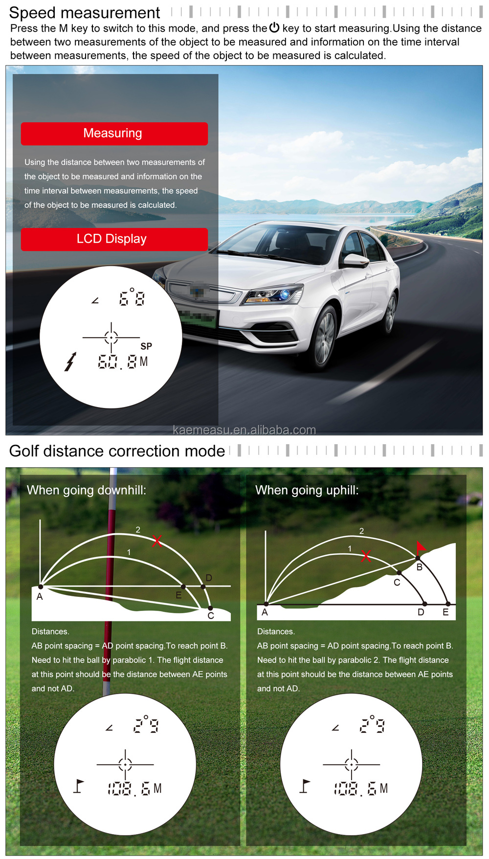 OEM Good Quality Rechargeable Laser Rangefinder 450 Meter Digital Laser Range Finder hunting/golf/sport/engineer